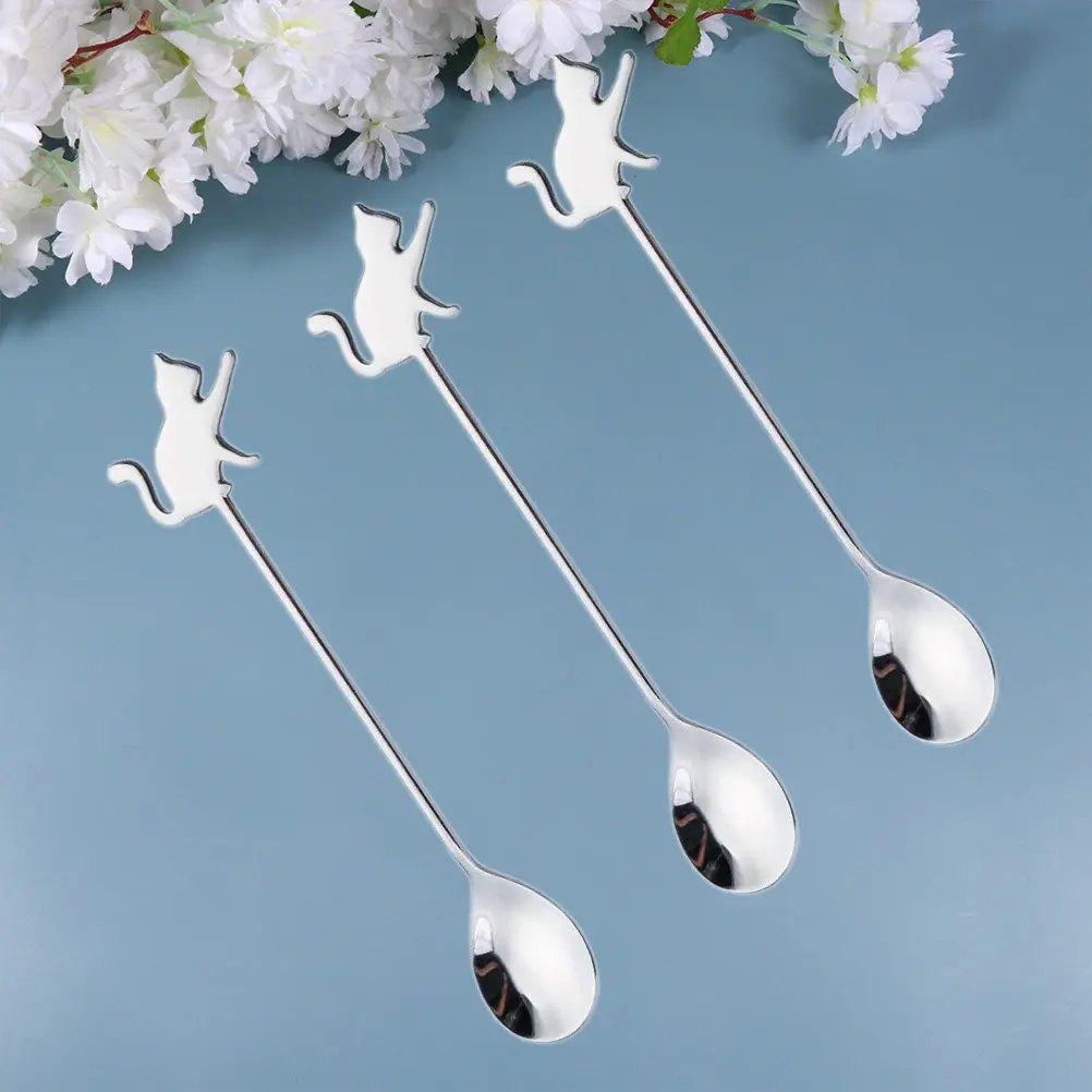 3Pcs Stainless Steel Stirring Spoon Thickened Coffee Spoon Creative Dessert Scoop for Home Restaurant Catering
3Pcs Stainless Steel Stirring Spoon Thickened Coffee Spoon Creative Dessert Scoop for Home Restaurant Catering