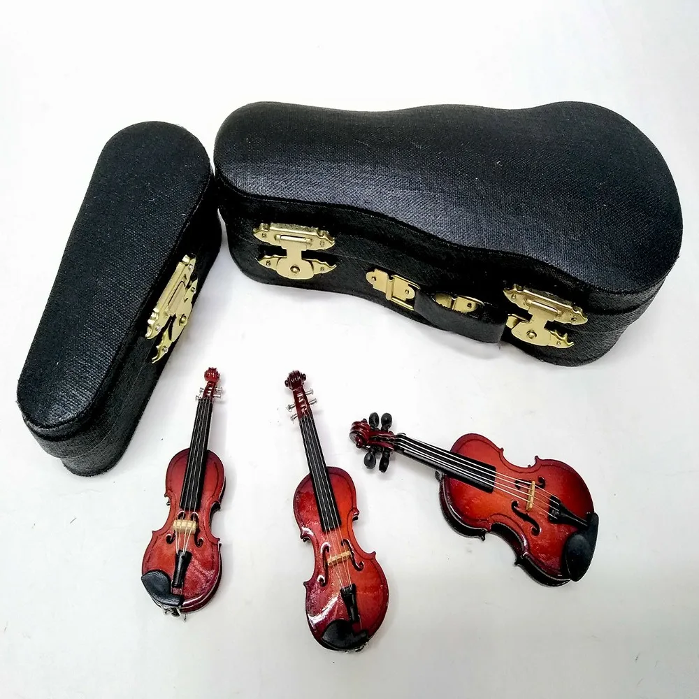 Multi-dimension Mini Violin With Support Mahogany Decorative Ornaments Mini Musical Instruments Wooden Miniature
Multi-dimension Mini Violin With Support Mahogany Decorative Ornaments Mini Musical Instruments Wooden Miniature