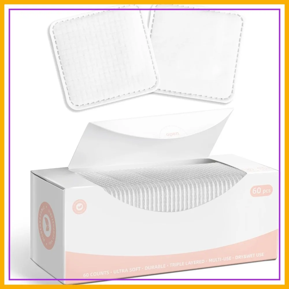 Square Cotton Pads, 100% Cotton, 60 Count, Triple-Layer Design for Daily Skincare
Square Cotton Pads, 100% Cotton, 60 Count, Triple-Layer Design for Daily Skincare