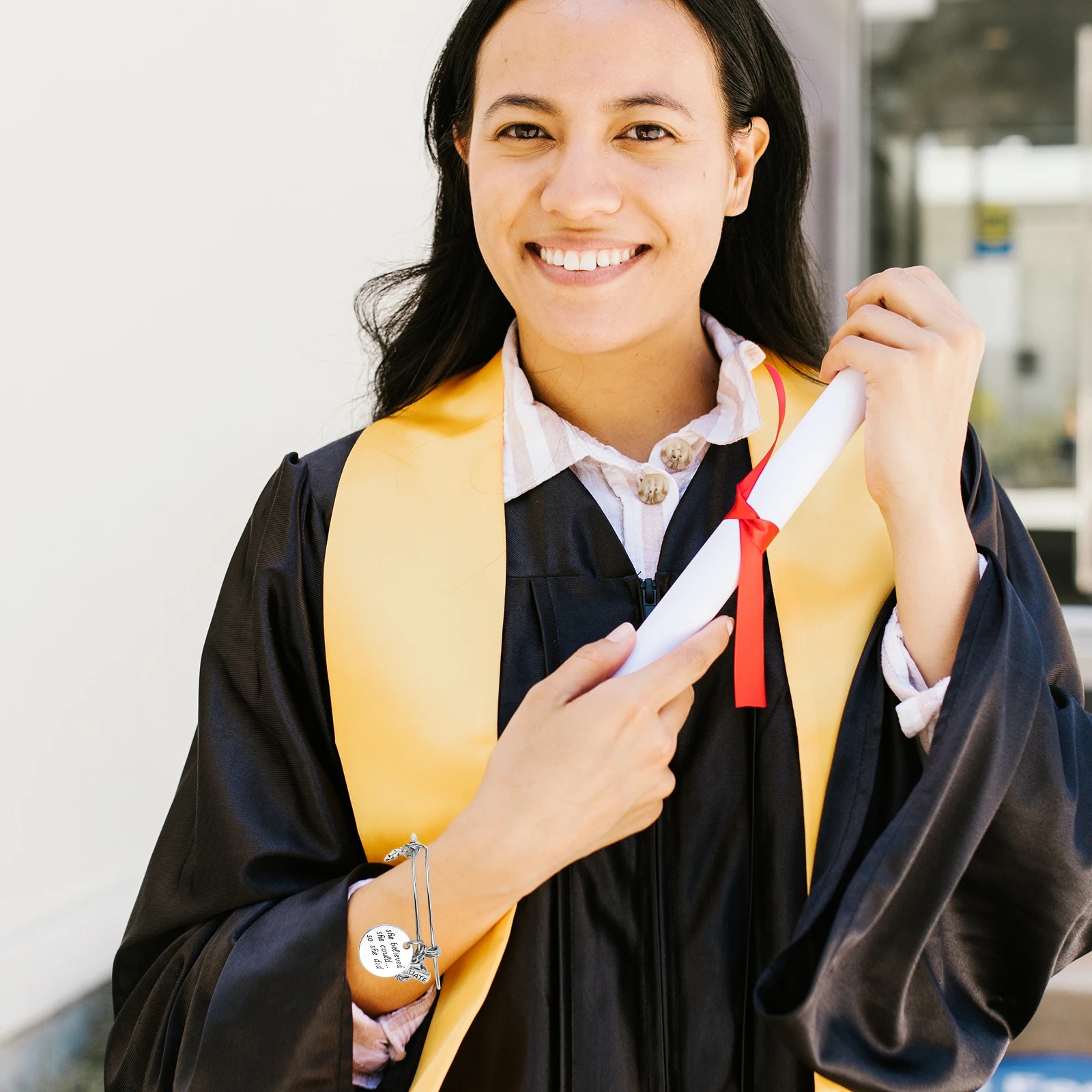 2025 Graduation Commemorative Bracelet Adjustable Metal Bangle Durable Cool Design Inspirational Jewelry For Girls School
2025 Graduation Commemorative Bracelet Adjustable Metal Bangle Durable Cool Design Inspirational Jewelry For Girls School