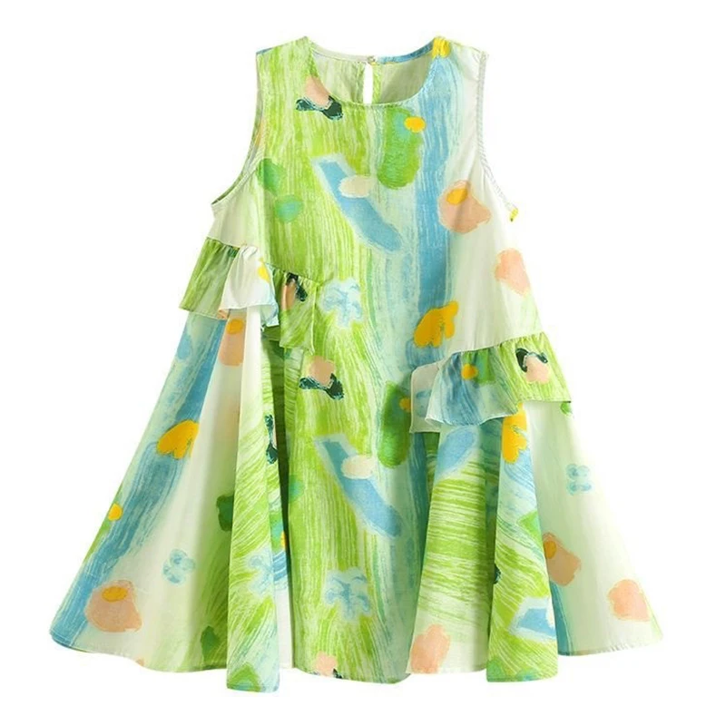 Girls Summer Casual Dress 2025 New Fashion Flower Pattern Baby Seaside Beach Vacation Sleeveless Dress Children's Graffiti Dress
Girls Summer Casual Dress 2025 New Fashion Flower Pattern Baby Seaside Beach Vacation Sleeveless Dress Children's Graffiti Dress