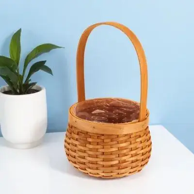 Woven Baskets Wooden Mini Flower Wicker Hamper for Shelves Storage Decorative Baskets Handwoven Portable Home Housewarming Gifts
Woven Baskets Wooden Mini Flower Wicker Hamper for Shelves Storage Decorative Baskets Handwoven Portable Home Housewarming Gifts