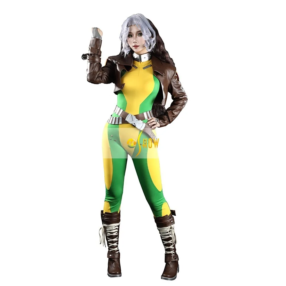 Rivals Rogue Anna Marie Cosplay Costume Jumpsuit with Leather Jacket & Belt
Rivals Rogue Anna Marie Cosplay Costume Jumpsuit with Leather Jacket & Belt