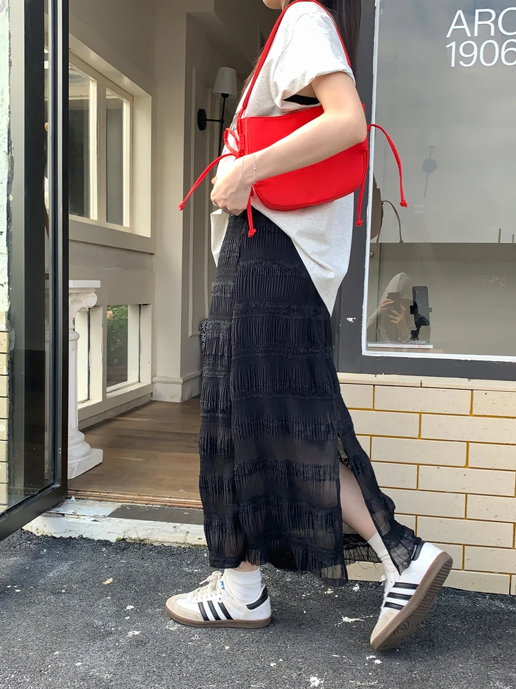 High Elastic Waist Back Long Skirts for Women Korean Style Vintage Chiffon Pleated Skirts Female Summer Midi Skirts Female(X3314
High Elastic Waist Back Long Skirts for Women Korean Style Vintage Chiffon Pleated Skirts Female Summer Midi Skirts Female(X3314