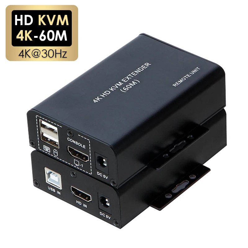 1 Pair 4K 60M HDTV USB KVM Extender Over RJ45 Ethernet Cat6 HDMI-compatible Video Audio TX RX Dual loop out For Mouse Keyboard
1 Pair 4K 60M HDTV USB KVM Extender Over RJ45 Ethernet Cat6 HDMI-compatible Video Audio TX RX Dual loop out For Mouse Keyboard