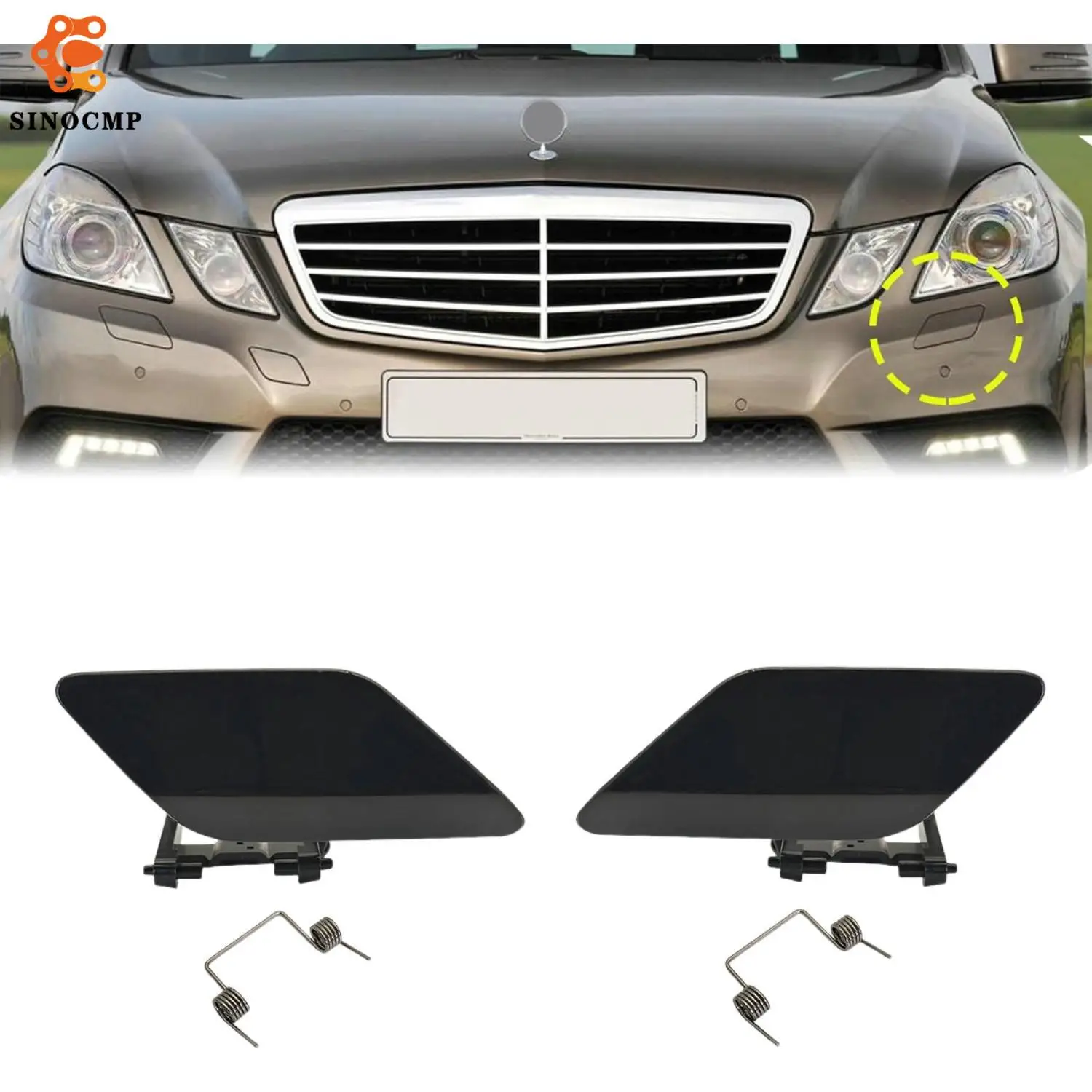 1Pair Front Bumper Headlight Washer Nozzle Cover Cap For Mercedes Benz 2010-2011 E550 Base 4-Door
1Pair Front Bumper Headlight Washer Nozzle Cover Cap For Mercedes Benz 2010-2011 E550 Base 4-Door