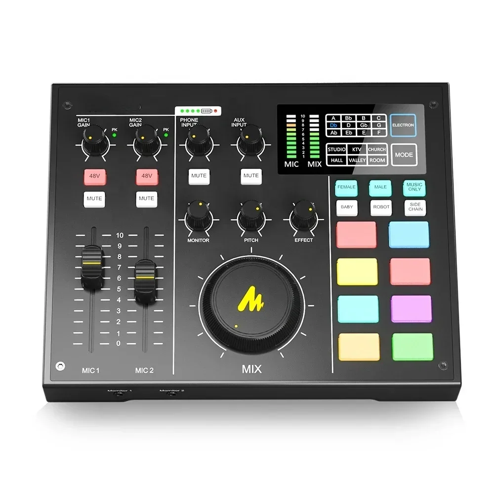 Hot SalesSound Card Recording Audio Interface Mixer External Sound Card Live Streamer With Noise Reduction Podcast
Hot SalesSound Card Recording Audio Interface Mixer External Sound Card Live Streamer With Noise Reduction Podcast
