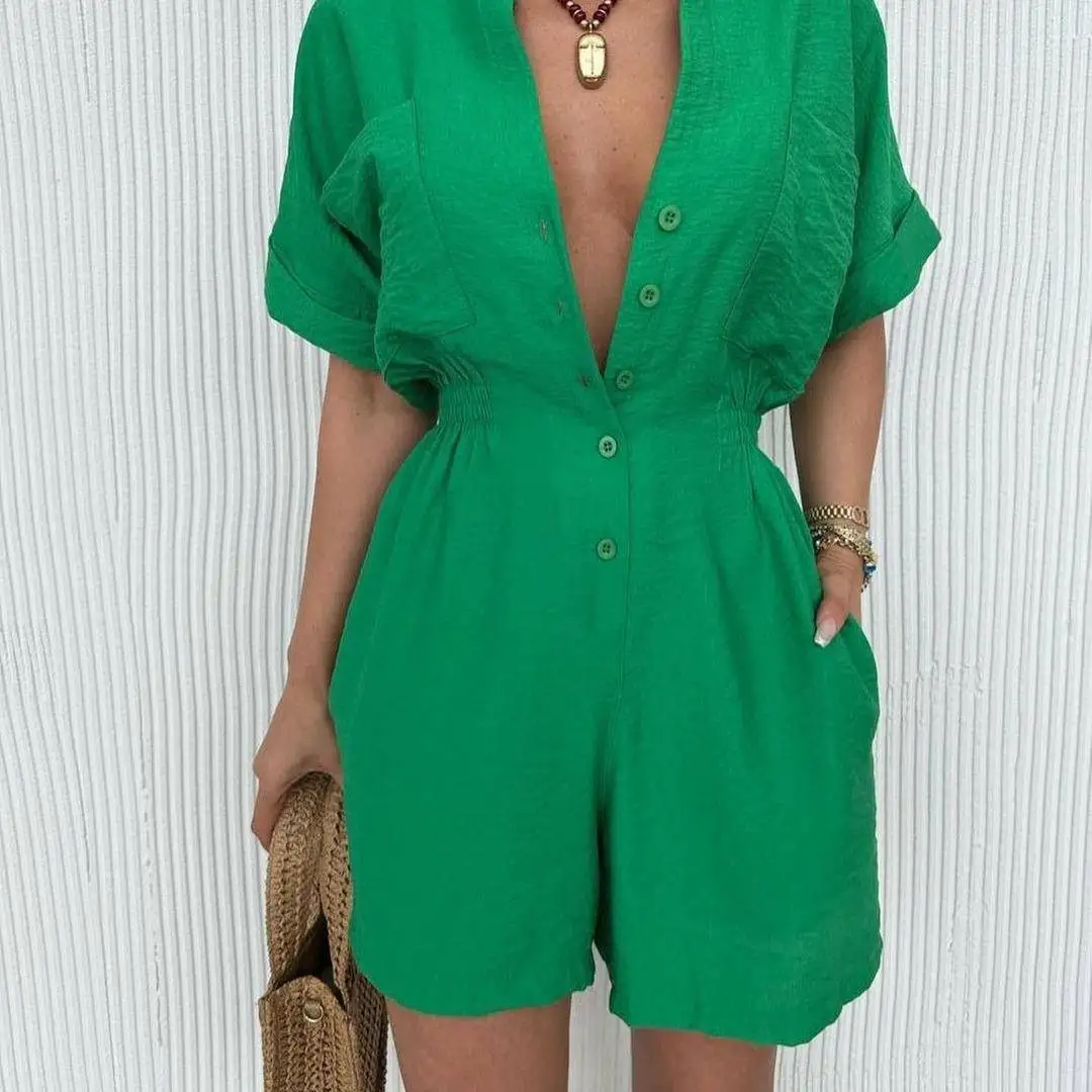 Women's Casual Loose Jumpsuit High Waist ort Sve Polyester Comfortable Faionable All-in-One Pants Summer Wear
Women's Casual Loose Jumpsuit High Waist ort Sve Polyester Comfortable Faionable All-in-One Pants Summer Wear
