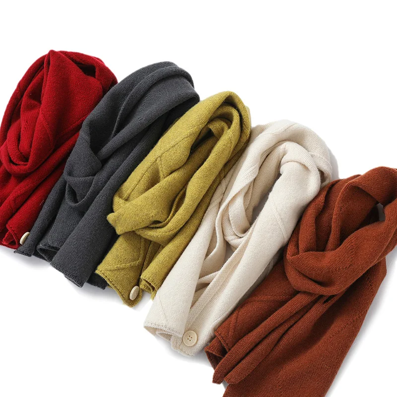 Women Wool Scarf Twist Flower Button Scarf Autumn Winter 100% Merino Wool Knitted Jacquard Warm Soft Casual Versatile Neck Scarf 
Women Wool Scarf Twist Flower Button Scarf Autumn Winter 100% Merino Wool Knitted Jacquard Warm Soft Casual Versatile Neck Scarf