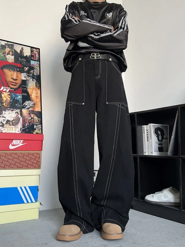 American Retro Straight Leg Jeans Men's Loose Wide Leg Pants Spring Autumn Cleanfit Loose Feeling Long Trousers
American Retro Straight Leg Jeans Men's Loose Wide Leg Pants Spring Autumn Cleanfit Loose Feeling Long Trousers