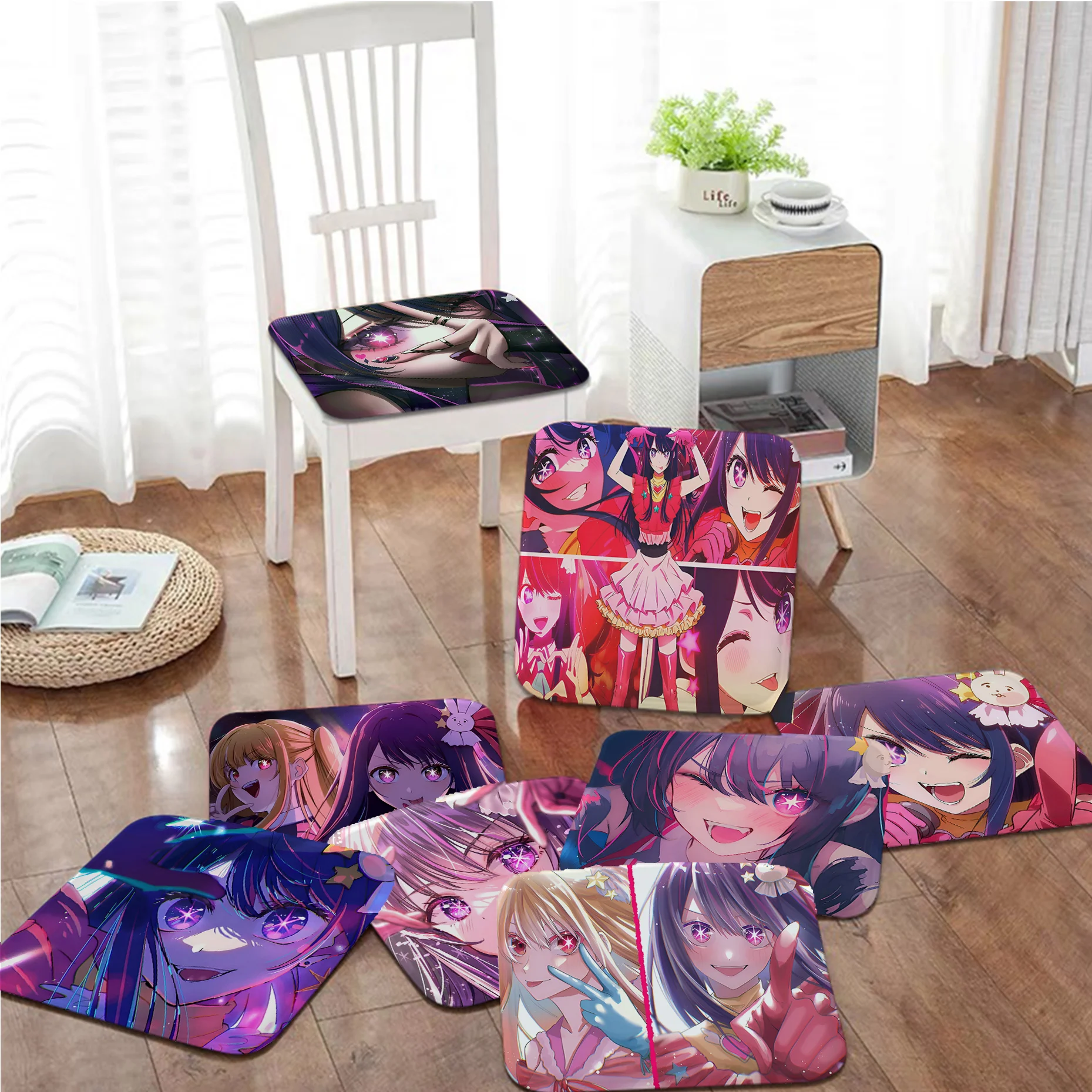 Anime Oshi No Ko Hoshino Tie Rope Chair Cushion Soft Office Car Seat Comfort Breathable 45x45cm Chair Mat Pad 
Anime Oshi No Ko Hoshino Tie Rope Chair Cushion Soft Office Car Seat Comfort Breathable 45x45cm Chair Mat Pad