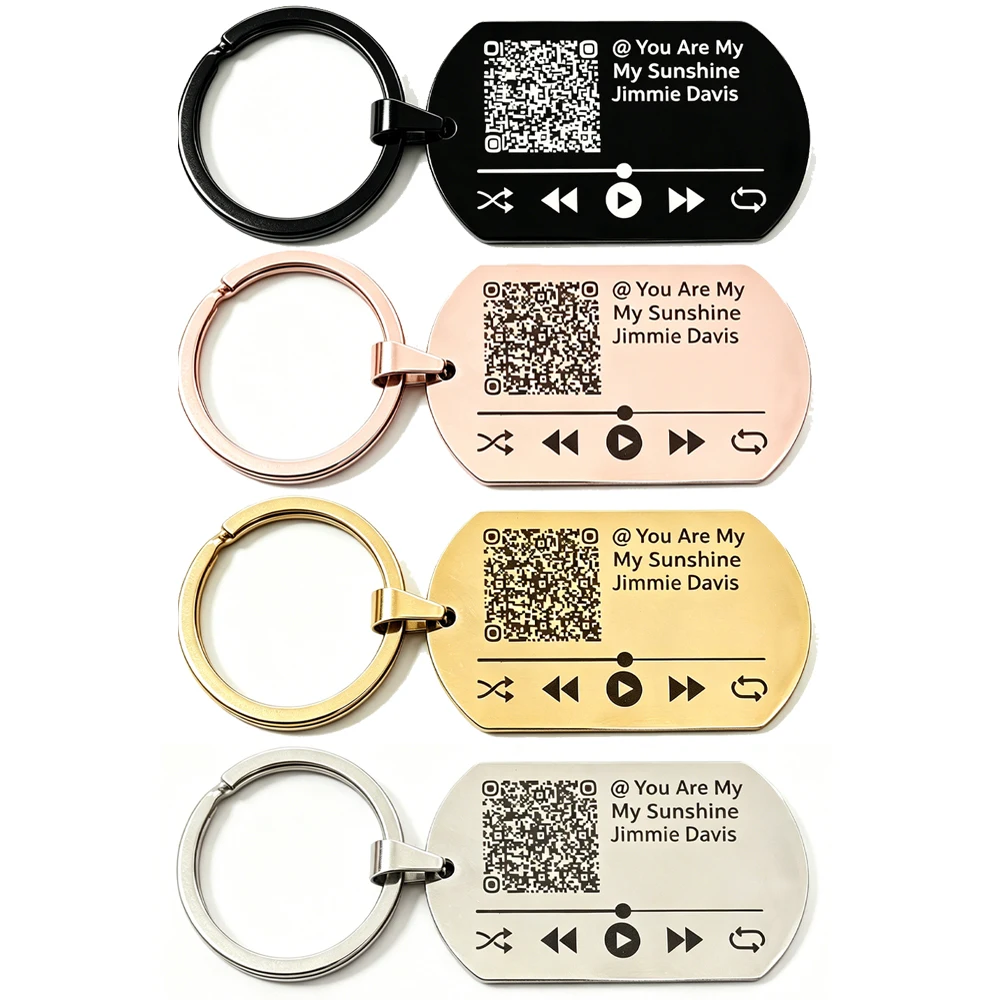 Personalize Music Player Keychain Custom QR Code Keychain Custom Stainless Steel Code Keychain Holder Gift For Couple Friend
Personalize Music Player Keychain Custom QR Code Keychain Custom Stainless Steel Code Keychain Holder Gift For Couple Friend