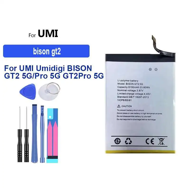 6150 мАч для Umi Umidigi Bison GT2 5G Pro 5G GT2Pro 5G надежный аккумулятор для мобильного телефона
6150 мАч для Umi Umidigi Bison GT2 5G Pro 5G GT2Pro 5G надежный аккумулятор для мобильного телефона