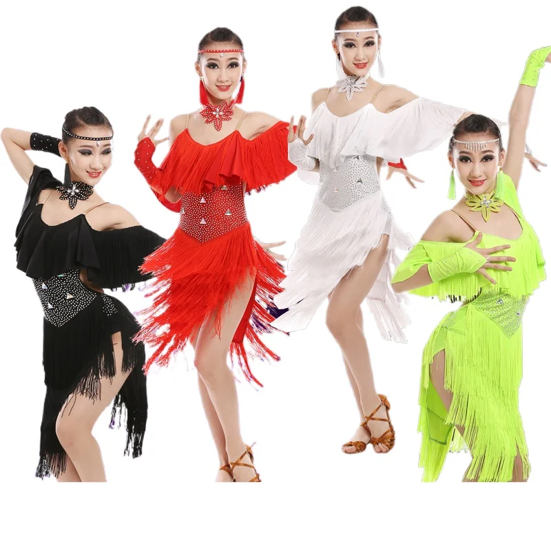 Children's professional Latin dance dress, girls' ballroom dance competition dress, sequin feather new flow Suladin dance dress
Children's professional Latin dance dress, girls' ballroom dance competition dress, sequin feather new flow Suladin dance dress
