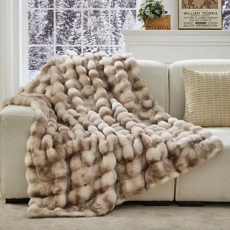 Fur Throw Blanket 50x60 Inches, 800GSM Soft Plush Thick Bubble Blanket for Couch and Bed, Fuzzy Soft TieDye Brown Faux Rabbit Fu
Fur Throw Blanket 50x60 Inches, 800GSM Soft Plush Thick Bubble Blanket for Couch and Bed, Fuzzy Soft TieDye Brown Faux Rabbit Fu