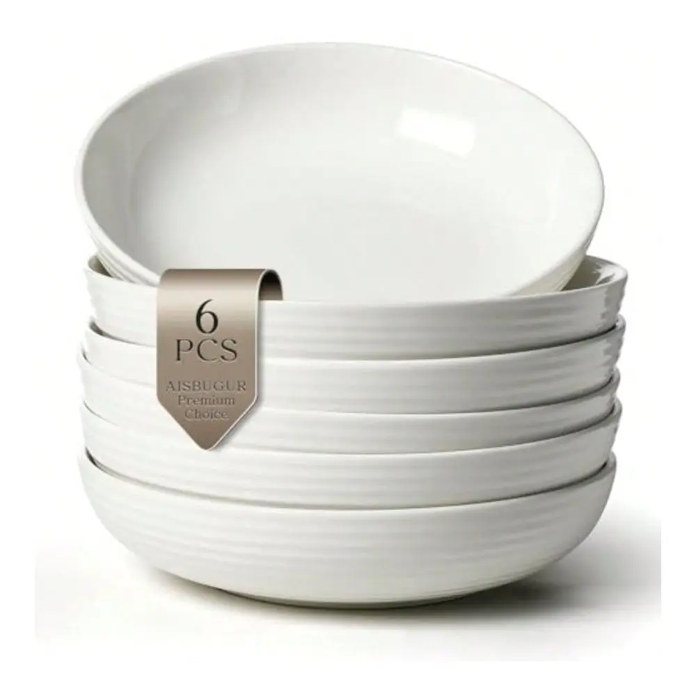 Bowls 38oz Ceramic Pasta Plates Set Of 6 8.7 Salad Bowls Serving Bowls White Blates For Eating Wide And Shallow Bowls Plates Fo
Bowls 38oz Ceramic Pasta Plates Set Of 6 8.7 Salad Bowls Serving Bowls White Blates For Eating Wide And Shallow Bowls Plates Fo