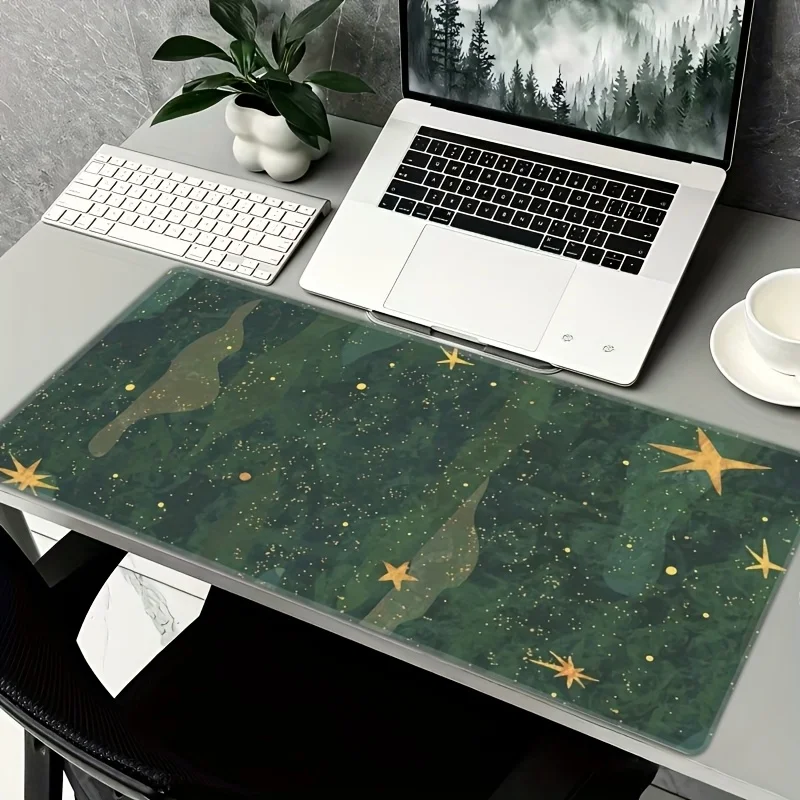 Golden Star&Green Sparkling Design Mouse Pad Large Rubber Non-slip Desk Accessories Mousepad for Office&Gamer Keyboard Decor Mat
Golden Star&Green Sparkling Design Mouse Pad Large Rubber Non-slip Desk Accessories Mousepad for Office&Gamer Keyboard Decor Mat