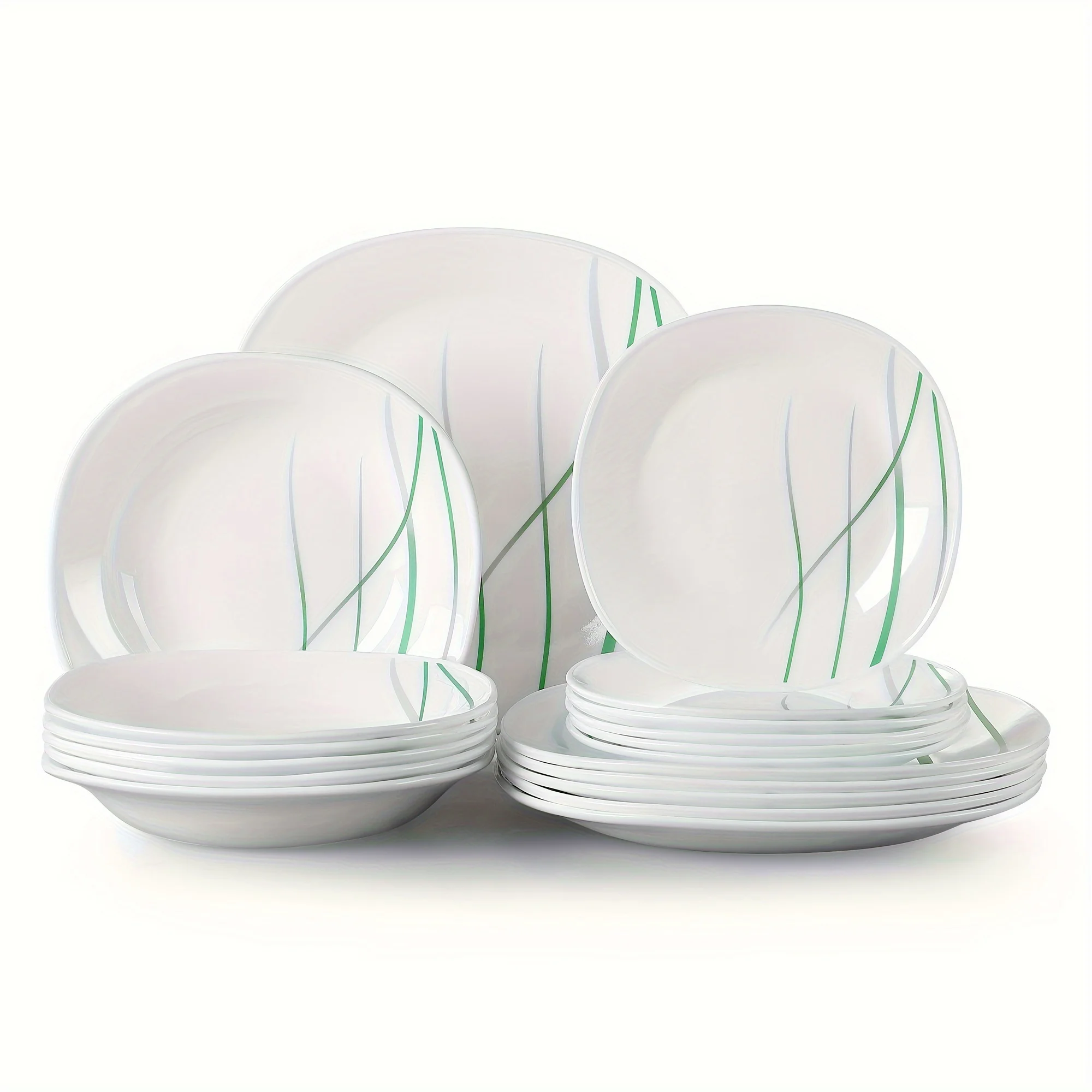 18pcs, Dinnerware Set, Opal Dining Tableware Set, Ceramic Plates Set, Dinner Plates, Dessert Plates, For Home Kitchen Restaurant
18pcs, Dinnerware Set, Opal Dining Tableware Set, Ceramic Plates Set, Dinner Plates, Dessert Plates, For Home Kitchen Restaurant