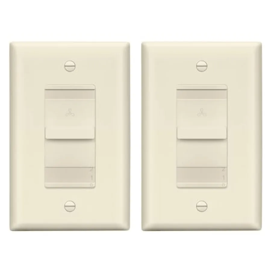3-Speed Fan Switch, S Switch for Fan, Ceiling Fan Control Switch, 120V, 2.5A Motor, Single Pole, Modern Upgrade, Wall Plate Inc
3-Speed Fan Switch, S Switch for Fan, Ceiling Fan Control Switch, 120V, 2.5A Motor, Single Pole, Modern Upgrade, Wall Plate Inc