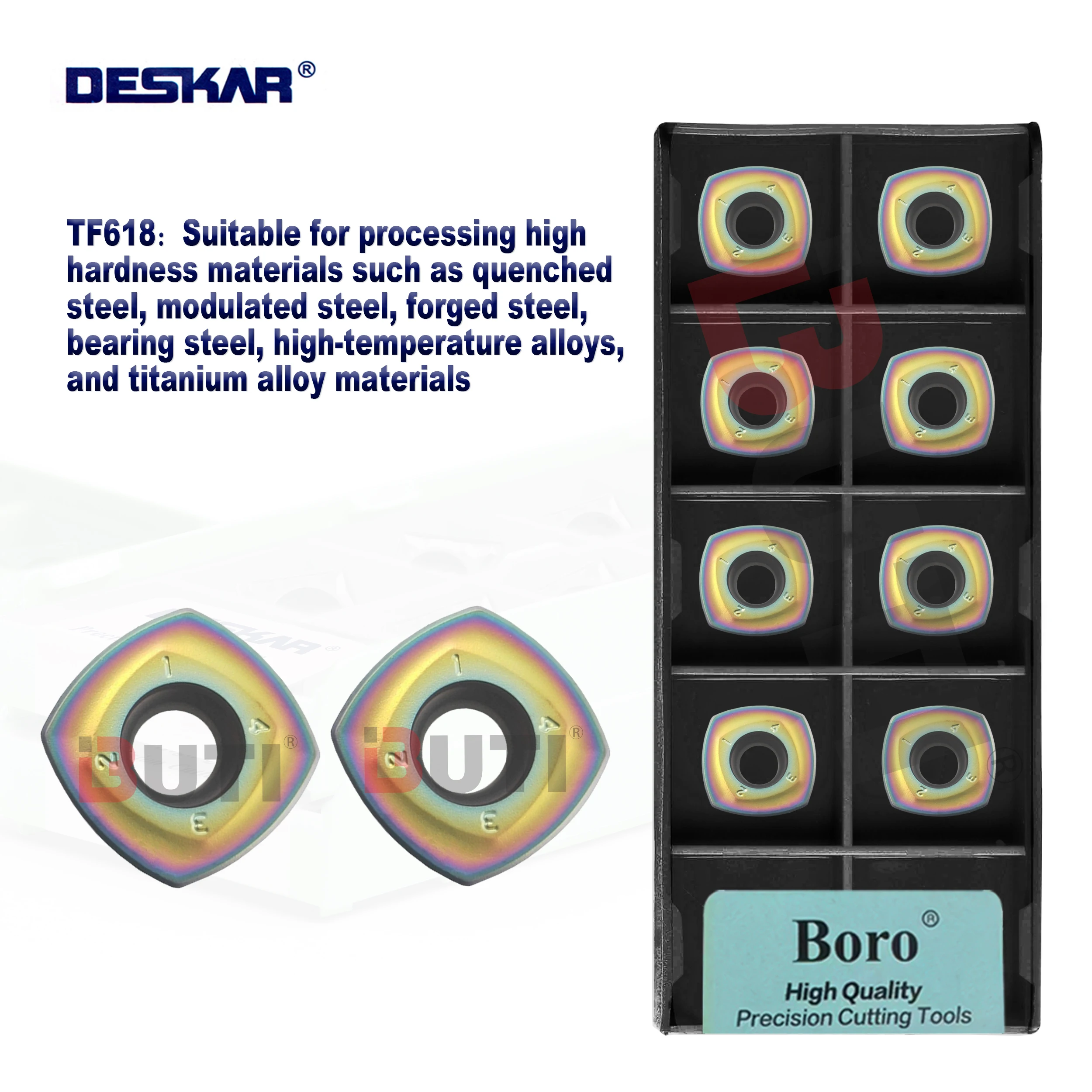 DESKAR 100% оригинальные лезвия с ЧПУ SDMT120512-PH TF618 Токарные станки с ЧПУ Обрабатывающий центр Режущие инструменты из закаленной стали для фрезерных деталей
DESKAR 100% оригинальные лезвия с ЧПУ SDMT120512-PH TF618 Токарные станки с ЧПУ Обрабатывающий центр Режущие инструменты из закаленной стали для фрезерных деталей