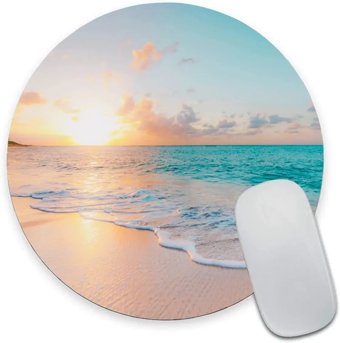 Round Mouse Pad Beach Customized Premium-Textured Mouse Mat Washable Mousepads with Lycra Cloth Non-Slip Rubber Base 7.9x7.9inch
Round Mouse Pad Beach Customized Premium-Textured Mouse Mat Washable Mousepads with Lycra Cloth Non-Slip Rubber Base 7.9x7.9inch
