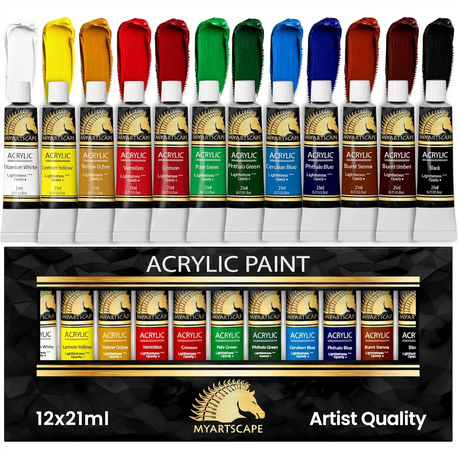 Heavy Body Acrylic Paint Set 12 Colors X 21ml Rich Pigment For Canvas Wood Fabric Art Supplies For Adults Beginners
Heavy Body Acrylic Paint Set 12 Colors X 21ml Rich Pigment For Canvas Wood Fabric Art Supplies For Adults Beginners