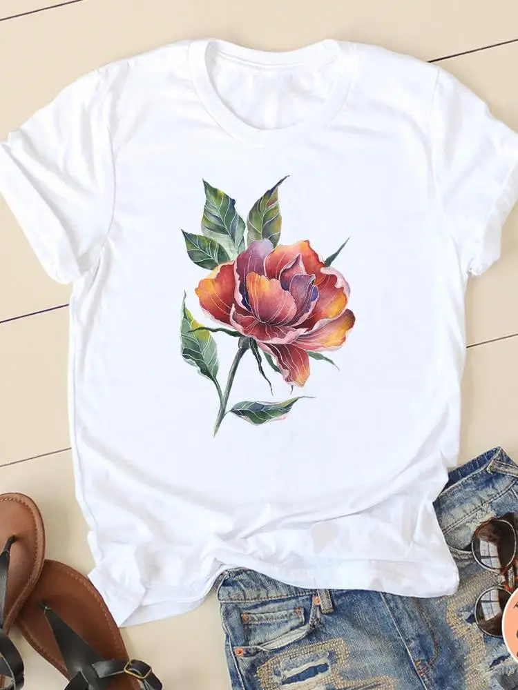 Watercolor Flower Trend 90s Short Sleeve Fashion Women Print T Clothing Ladies Casual Female T-shirts Clothes Graphic Tee
Watercolor Flower Trend 90s Short Sleeve Fashion Women Print T Clothing Ladies Casual Female T-shirts Clothes Graphic Tee