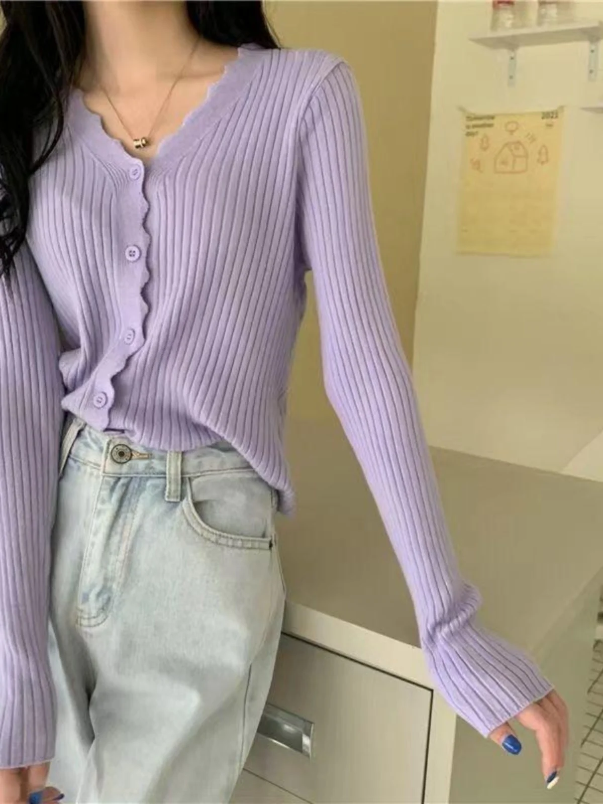 Soft Gentle Wind Thin Long Sleeve V-Neck Knitted Open Cardigan Women's Spring Autumn New Style Outerwear Lace Sweater Jacket ...
Soft Gentle Wind Thin Long Sleeve V-Neck Knitted Open Cardigan Women's Spring Autumn New Style Outerwear Lace Sweater Jacket ...