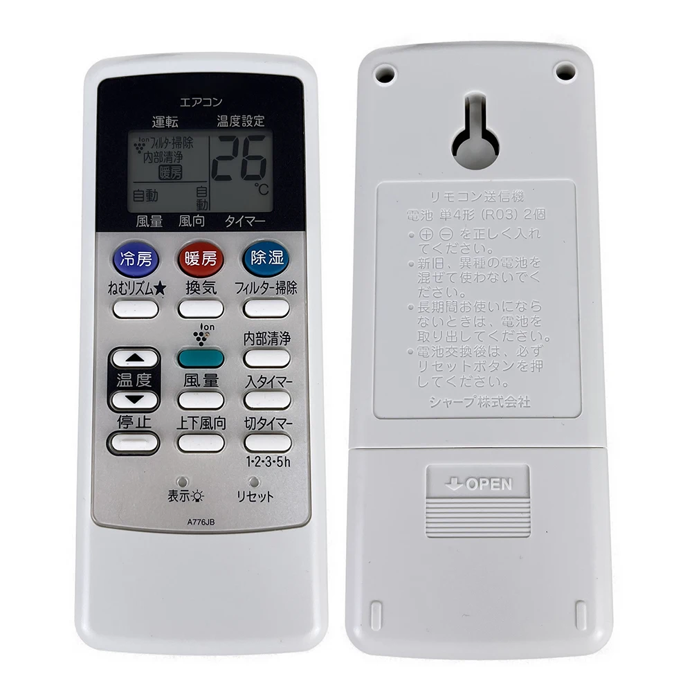 NEW Original A776JB For SHARP Air Conditioner Remote Control AY-Y22SC-W AY-Y25SC-W AY-Y28SC-W AY-Y40SC-W
NEW Original A776JB For SHARP Air Conditioner Remote Control AY-Y22SC-W AY-Y25SC-W AY-Y28SC-W AY-Y40SC-W