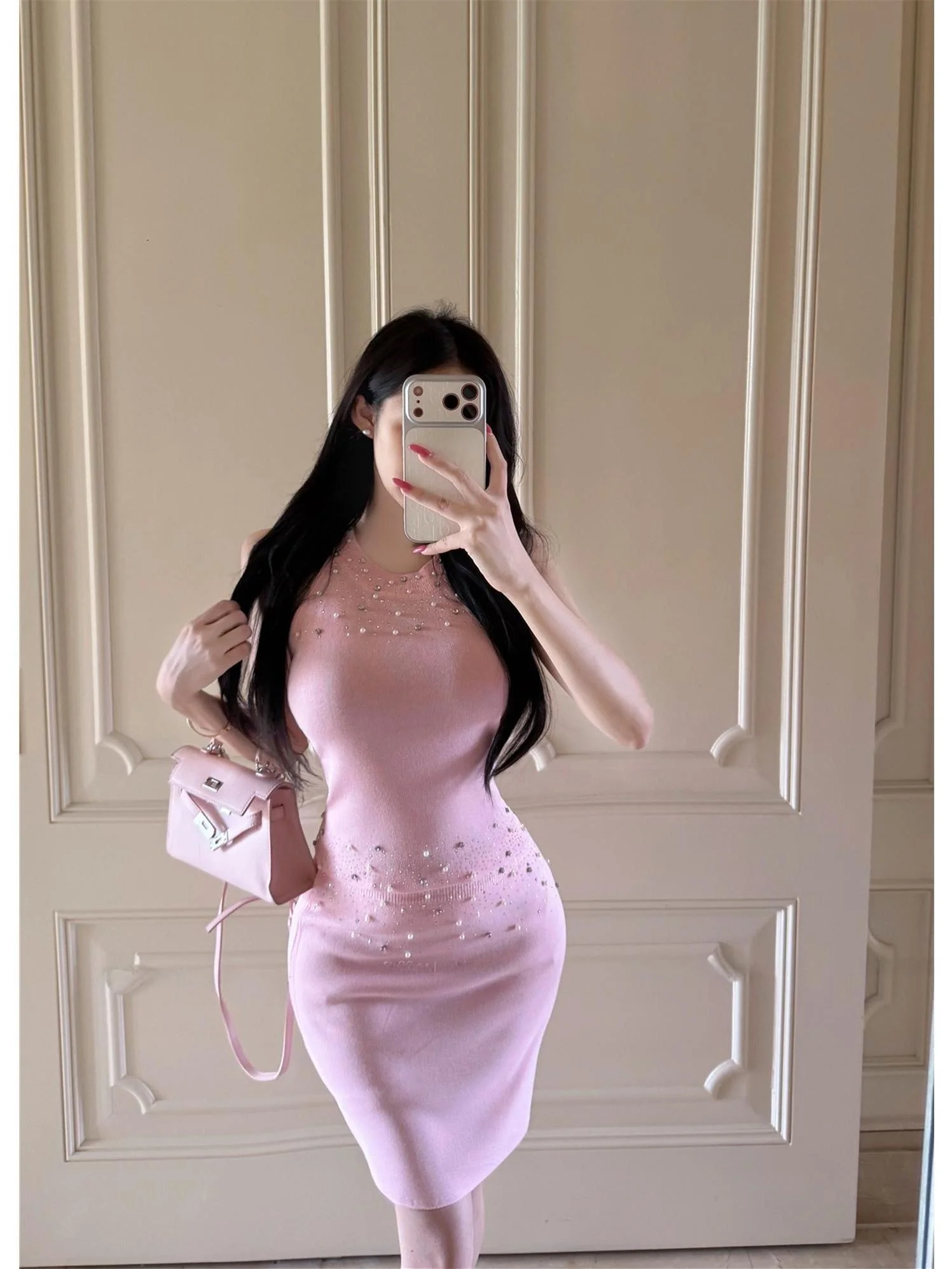 Summer Knitted Set Women's Pure Desire Beaded Neckline Vest And High Waist Skirt Two-Piece Suit Commute Style Casual Fas...
Summer Knitted Set Women's Pure Desire Beaded Neckline Vest And High Waist Skirt Two-Piece Suit Commute Style Casual Fas...