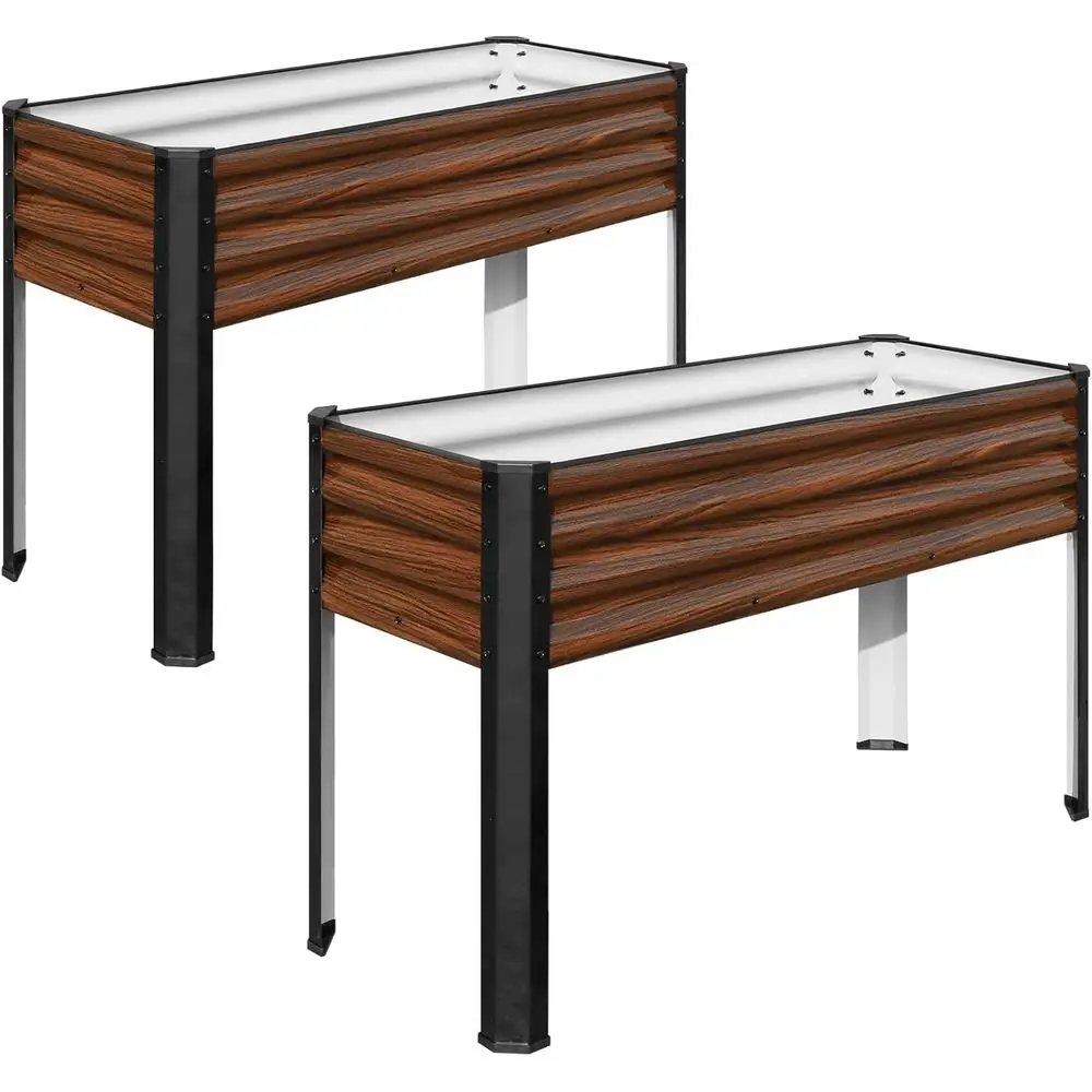 Elevated Metal Garden Planter Box, 2-Pack, 48x18x32in Outdoor Raised Bed for Patio, Balcony
Elevated Metal Garden Planter Box, 2-Pack, 48x18x32in Outdoor Raised Bed for Patio, Balcony