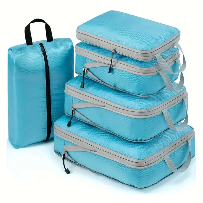 Travel Compression Packing Cubes Suitcase Luggage Organizer Set Zipper Foldable Storage Bag for Clothes Shoes Travel Accessories
Travel Compression Packing Cubes Suitcase Luggage Organizer Set Zipper Foldable Storage Bag for Clothes Shoes Travel Accessories