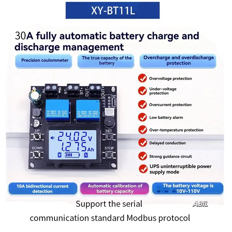 XY-BT13L Модуль заряда и разряда аккумулятора 30А с модулем K485X, двунаправленной защитой от обнаружения тока
XY-BT13L Модуль заряда и разряда аккумулятора 30А с модулем K485X, двунаправленной защитой от обнаружения тока