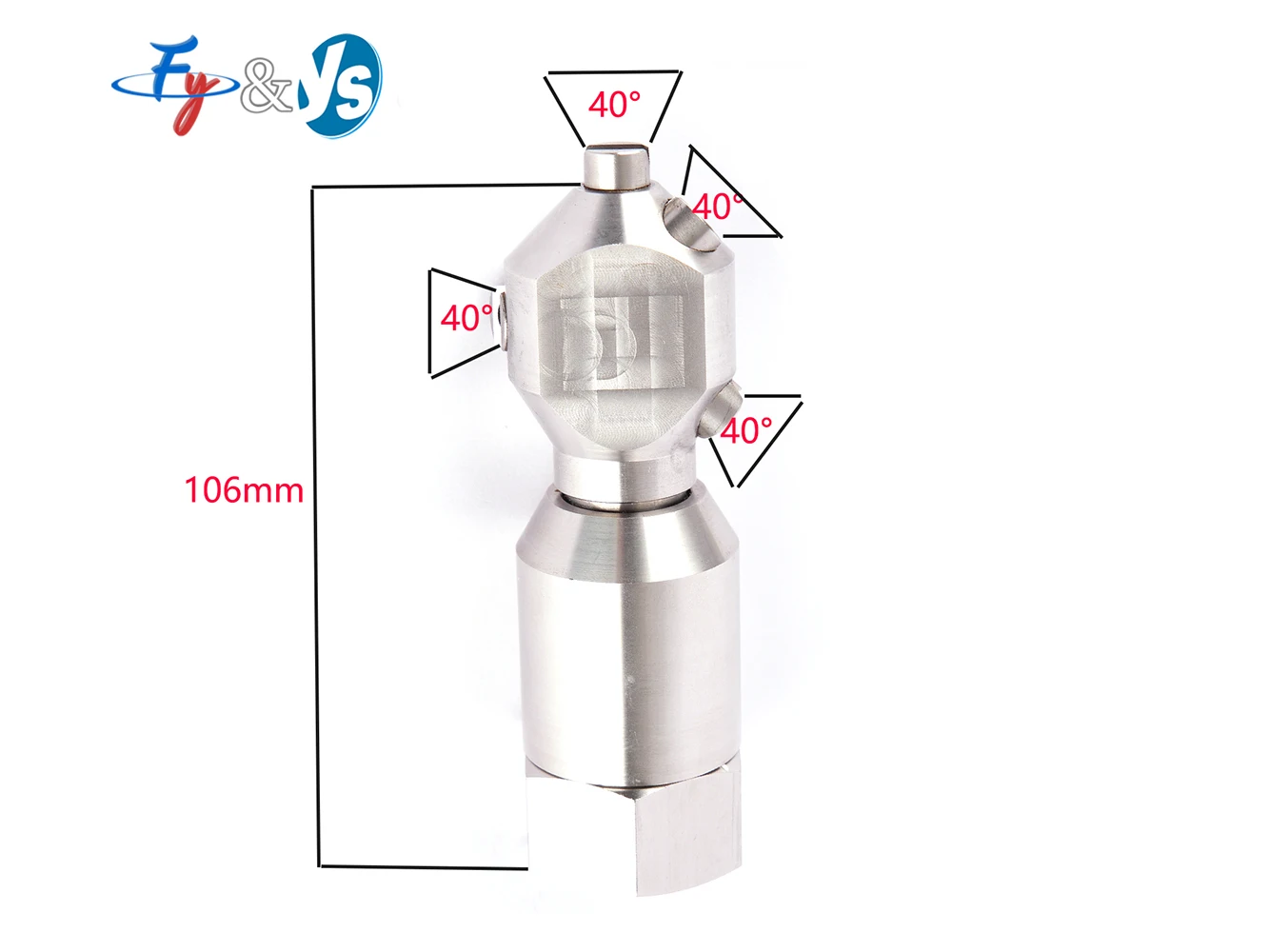 360 Degree Fan-shaped High Flow Flushing Nozzle 304 Stainless Steel Automatic Rotating Nozzle High-pressure Tank Cleaning Nozzle
360 Degree Fan-shaped High Flow Flushing Nozzle 304 Stainless Steel Automatic Rotating Nozzle High-pressure Tank Cleaning Nozzle