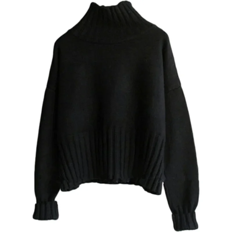 Spring Autumn New Black White Turtleneck Knit Sweater Women Korean Long Sleeve Jumper Pullover Loose Casual Female Warm Knitwear
Spring Autumn New Black White Turtleneck Knit Sweater Women Korean Long Sleeve Jumper Pullover Loose Casual Female Warm Knitwear