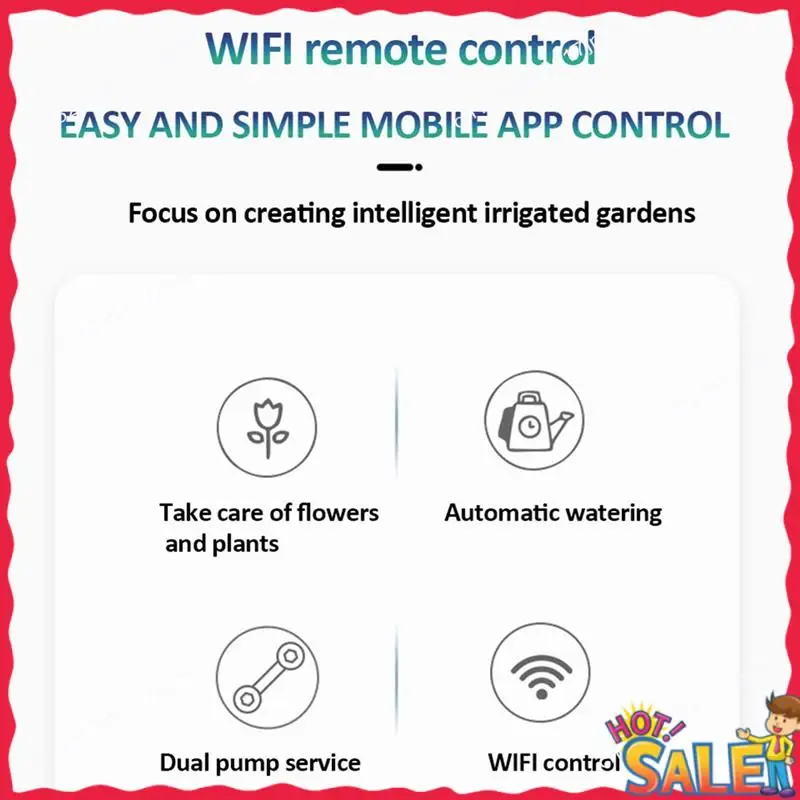 BOFO Wifi Smart Garden Irrigation Controller Automatic Drip Irrigation System Remote APP Control Watering
BOFO Wifi Smart Garden Irrigation Controller Automatic Drip Irrigation System Remote APP Control Watering
