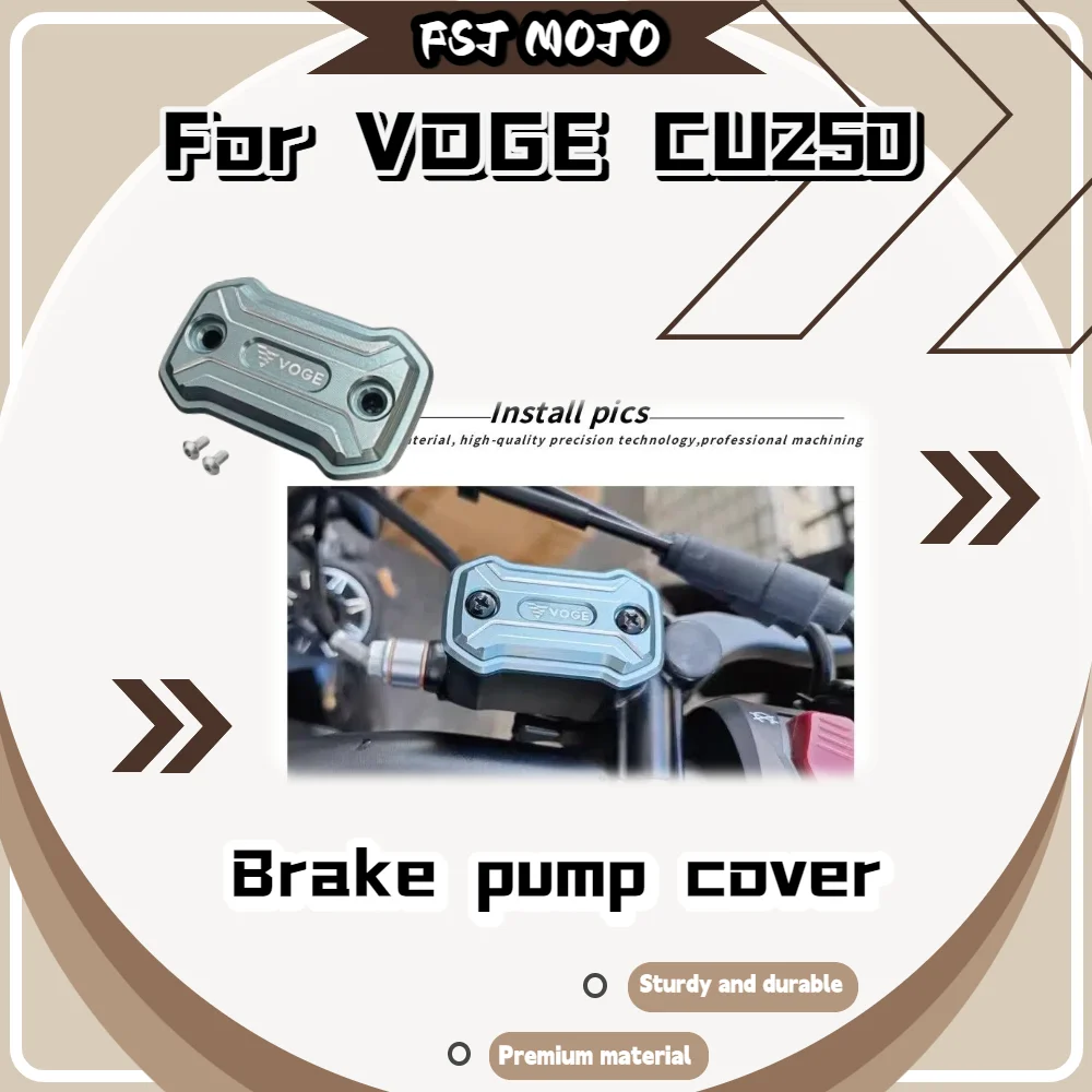 For VOGE CU250 Modified Brake Pump Cover, Durable Aluminum Alloy Upper Master Cylinder Cap Decor Parts
For VOGE CU250 Modified Brake Pump Cover, Durable Aluminum Alloy Upper Master Cylinder Cap Decor Parts