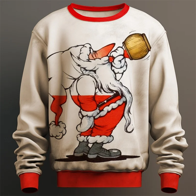 Ugly Christmas Pattern Round Neck Sweatshirts 3D Print Funny Santa Clause Graphic Long Sleeve Pullover Autumn Winter Casual Tops
Ugly Christmas Pattern Round Neck Sweatshirts 3D Print Funny Santa Clause Graphic Long Sleeve Pullover Autumn Winter Casual Tops