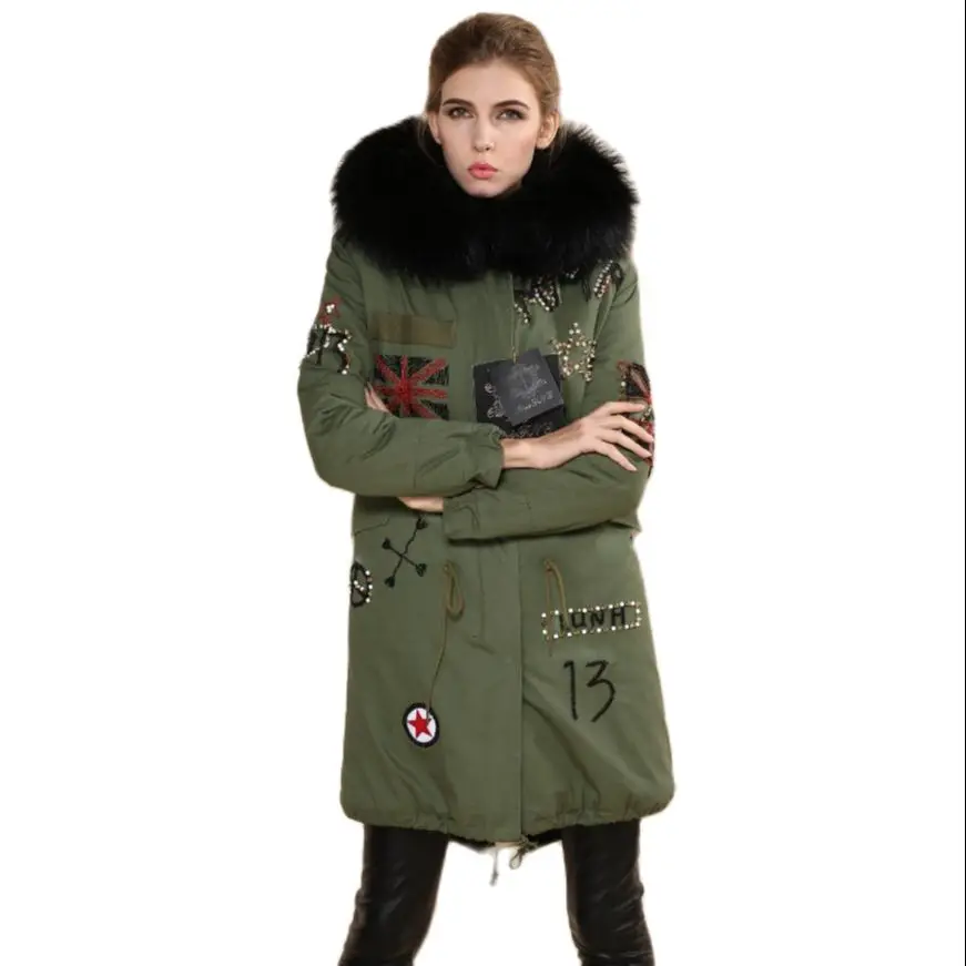 UK Beading Long Fur Parka Exquisite Handcraft Fashion Women Coat Western Latest Fur Hooded Wear
UK Beading Long Fur Parka Exquisite Handcraft Fashion Women Coat Western Latest Fur Hooded Wear