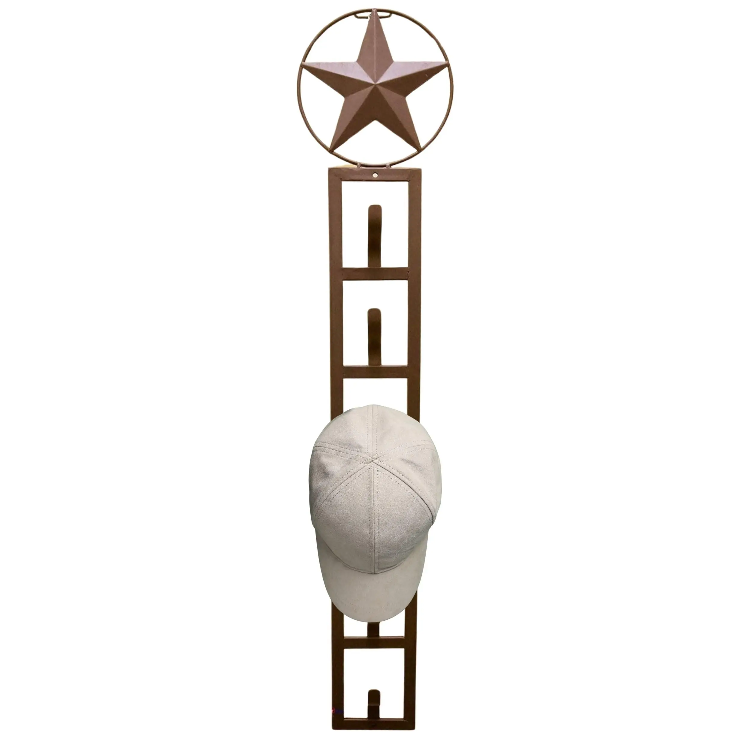 Wall Mounted Metal Star Cap Holder Rack For Baseball Caps Backpack Storage Rustic Hat Organizer Home Decor
Wall Mounted Metal Star Cap Holder Rack For Baseball Caps Backpack Storage Rustic Hat Organizer Home Decor