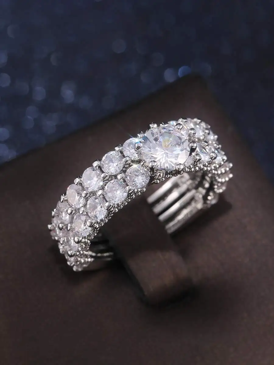 2pcs Romantic Cubic Zirconia Ring Set For Women Wedding Engagement Anniversary Party Jewelry Gift
2pcs Romantic Cubic Zirconia Ring Set For Women Wedding Engagement Anniversary Party Jewelry Gift