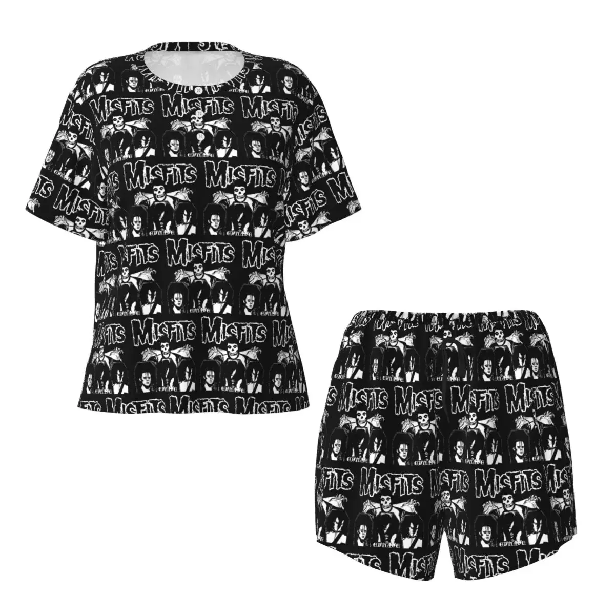 Misfits Skull Round Neck Short Sleeves Nightdress for Sleeping Sleepshirts Women Soft Pajama Set Short Pants
Misfits Skull Round Neck Short Sleeves Nightdress for Sleeping Sleepshirts Women Soft Pajama Set Short Pants