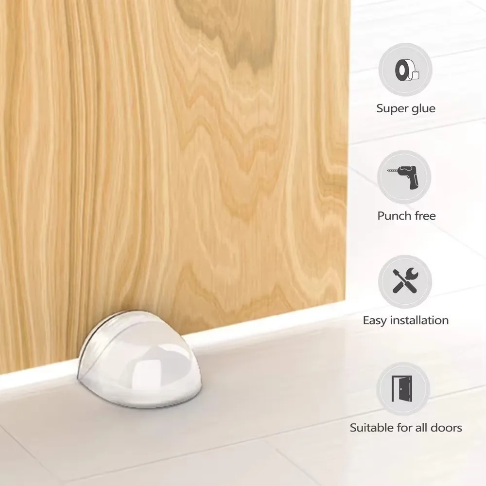 4Pcs Protector Transparent Door Stopper Anti-Collision Floor Mounted Door Holder Self Adhesive Door Stop Furniture Protection
4Pcs Protector Transparent Door Stopper Anti-Collision Floor Mounted Door Holder Self Adhesive Door Stop Furniture Protection