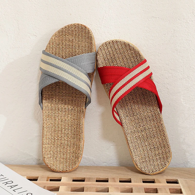 Летние женские тапочки из конопли, домашние туфли на плоской подошве, роскошные дизайнерские женские туфли, повседневные домашние шлепанцы для пары, 2026, мягкие и легкие, большого размера
Летние женские тапочки из конопли, домашние туфли на плоской подошве, роскошные дизайнерские женские туфли, повседневные домашние шлепанцы для пары, 2026, мягкие и легкие, большого размера