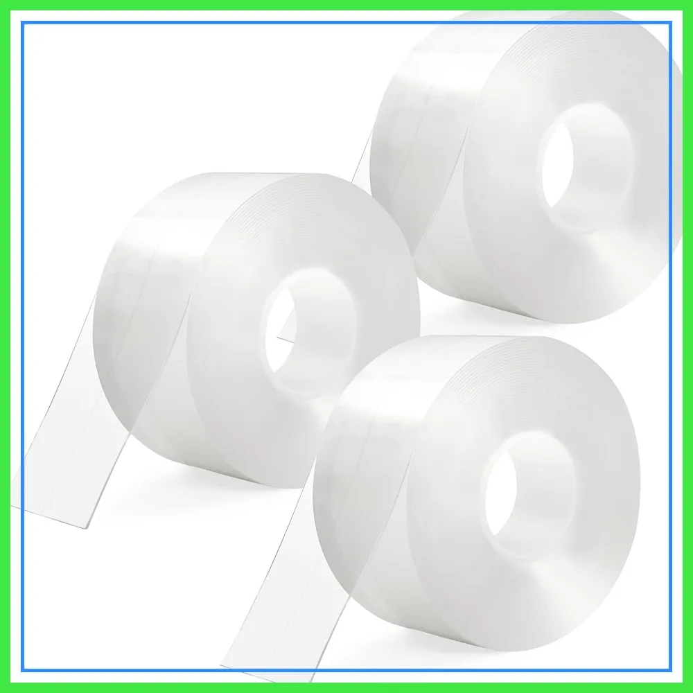 3 Rolls Clear Caulk Tape 1.5 Inch Self-Adhesive Sealing Strip for Toilet, Bathtub, Sink, 10.5 Feet Each
3 Rolls Clear Caulk Tape 1.5 Inch Self-Adhesive Sealing Strip for Toilet, Bathtub, Sink, 10.5 Feet Each