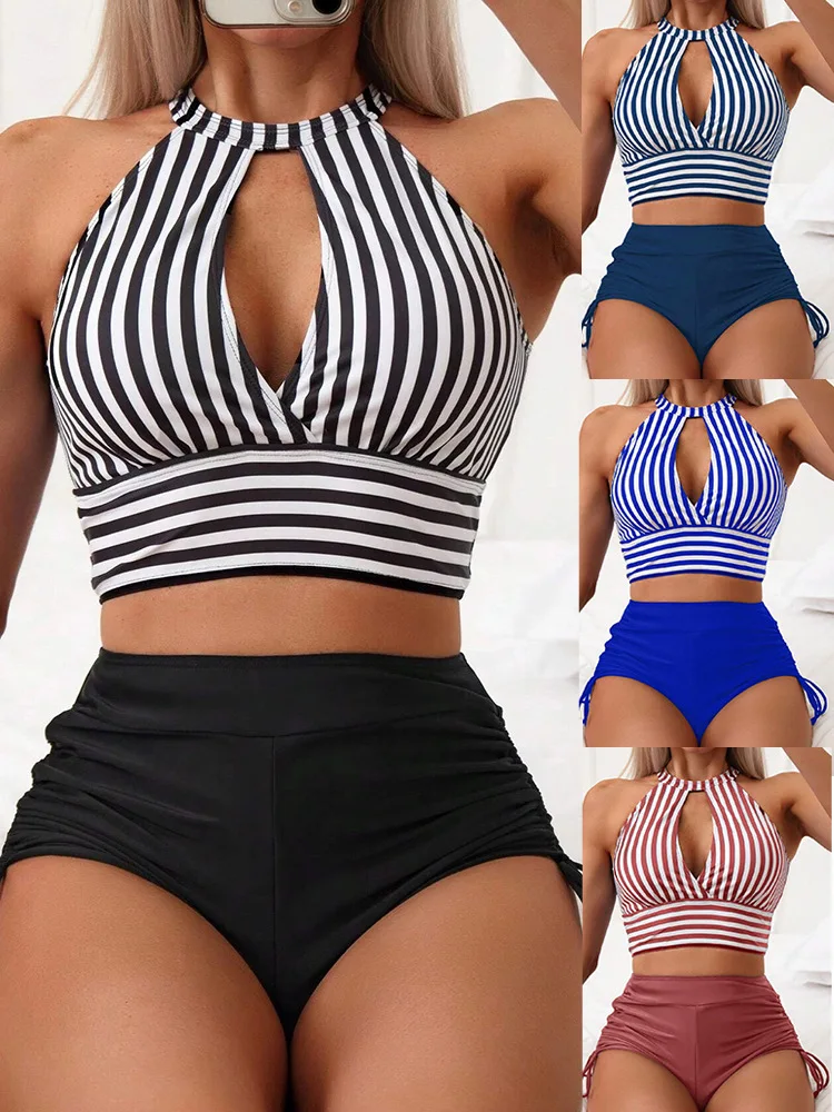 2026 женский полосатый комплект бикини, сексуальный купальник из двух предметов, модный летний пляжный купальник, сексуальный купальник-бикини, праздничные черные шорты
2026 женский полосатый комплект бикини, сексуальный купальник из двух предметов, модный летний пляжный купальник, сексуальный купальник-бикини, праздничные черные шорты