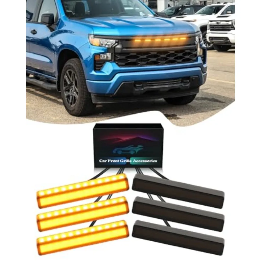 6Pcs LED Grill Light for 2025 2024 Chevrolet Silverado Raptor Grille Lights Amber Warning Front Bumper Light Silverado Accessor
6Pcs LED Grill Light for 2025 2024 Chevrolet Silverado Raptor Grille Lights Amber Warning Front Bumper Light Silverado Accessor
