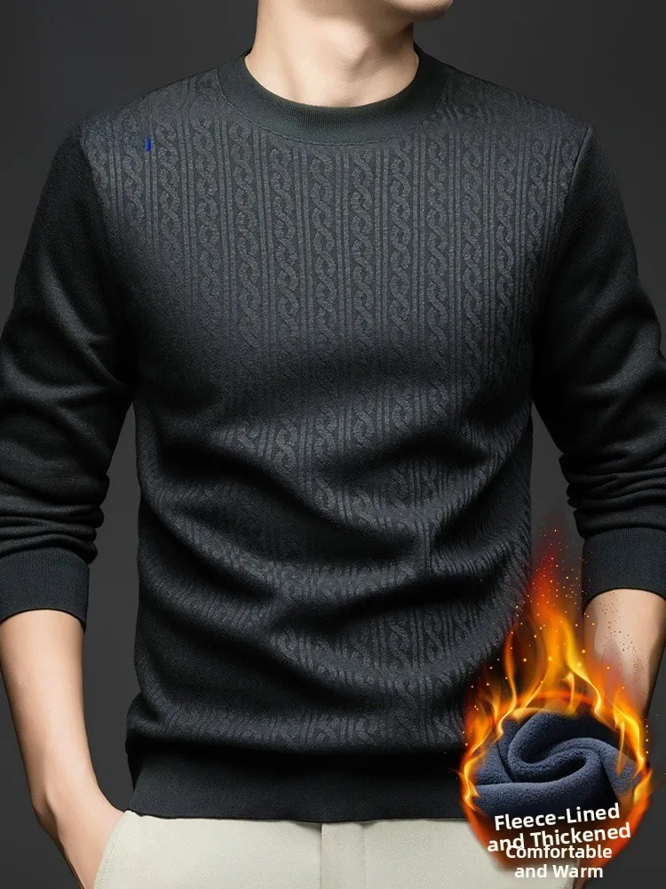 Ln Men's Fce Lined Knitted Sweater round Ne Thiened Autumn Winter Faion Urban Sle Casual Long Sve Top
Ln Men's Fce Lined Knitted Sweater round Ne Thiened Autumn Winter Faion Urban Sle Casual Long Sve Top