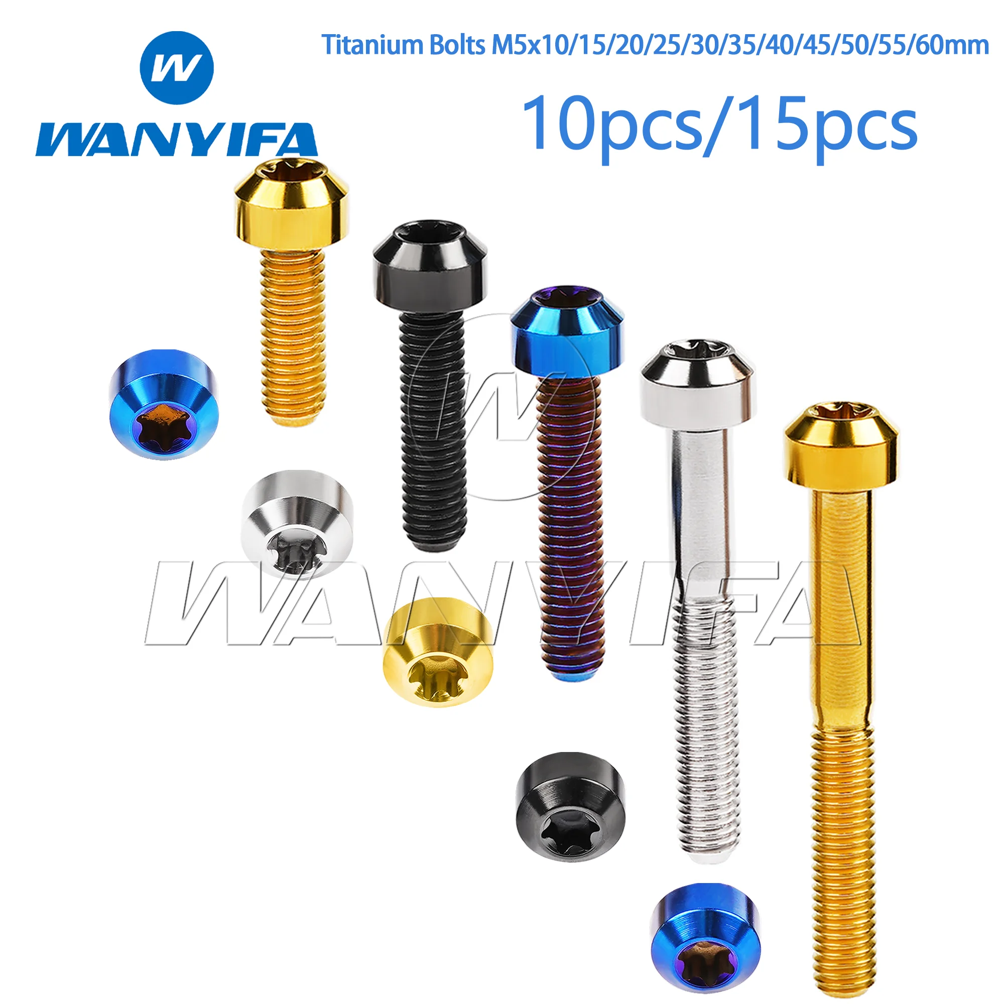 Wanyifa Titanium Bolts M5x10/15/20/25/30/35/40/45/50/55/60mm Hexagon Socket Head for Motorcycle Accessories 10pcs/15pcs
Wanyifa Titanium Bolts M5x10/15/20/25/30/35/40/45/50/55/60mm Hexagon Socket Head for Motorcycle Accessories 10pcs/15pcs