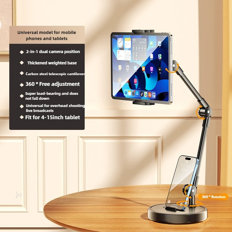 All Metal Aluminum 720 Rotation Mobile Phone Tablet Holder Universal Bracket Folding Double Shaft Design Stable Anti Fall
All Metal Aluminum 720 Rotation Mobile Phone Tablet Holder Universal Bracket Folding Double Shaft Design Stable Anti Fall